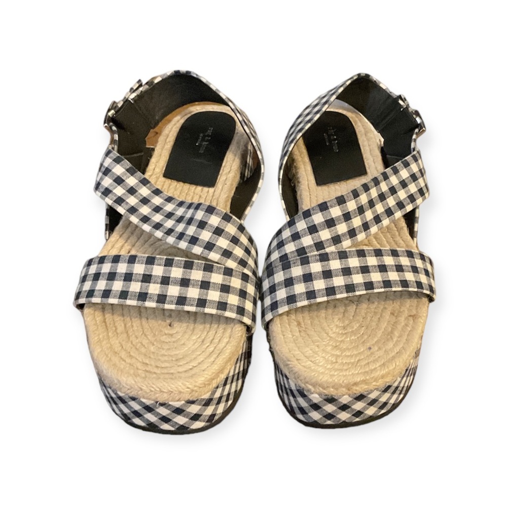 Women’s NWOT blue and white checkered Rag & Bone platform‎ sandals, size 40 (10)